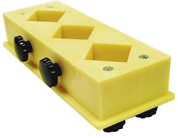 Cube Mold, 2, Plastic, 3 Gang for Cement, Mortar, Capping Compound and  Gypsum Compression Testing